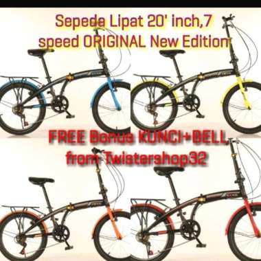 Sepeda lipat ukuran 20 inch 7 Speed harga terjangkau kwalitas baik