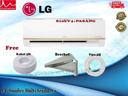 AC 1PK LG T10EV4 LG DUALCOOL with Watt Control-Eco 1PK Paket Pasang