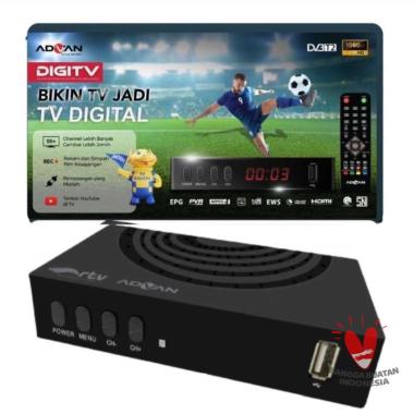 Advan Digipro Set Top Box DVB T2 Siaran Tv Digital Receiver STB TERBAIK Multicolor