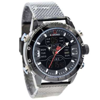 JAM TANGAN NAVIFORCE 9153 M2 JAM NAVIFORCE ORIGINAL 9153 LA - STAINLESS STEEL BLACK JAM TANGAN NAVYF
