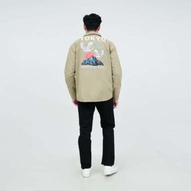 Houseofcuff Jaket Parka Jacket Cream motif Unisex Tokyo City L