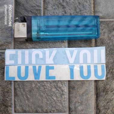 Stiker Laptop Motor Mobil Fuck Love You Humor Kata Lucu Funny Quotes Putih