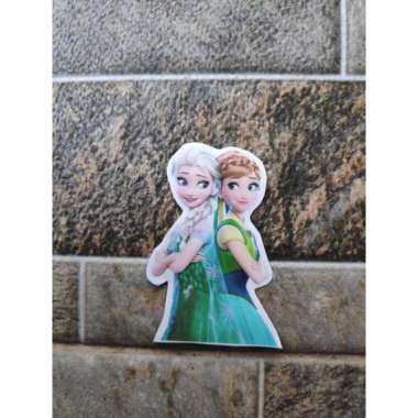 Stiker Vinyl Karakter Frozen HP Motor Spion Helm Laptop Buku Anna Elsa