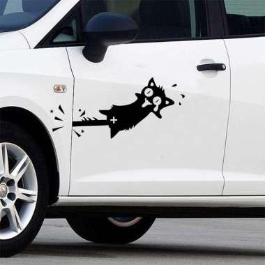Wall Stiker Kucing Kecepit Ekor Sticker Mobil Dekorasi Cutting Sticker