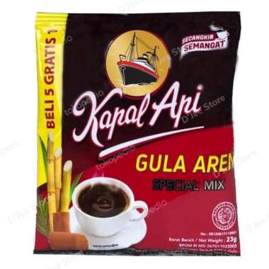 Promo Harga Kapal Api Kopi Bubuk Special Mix Gula Aren per 10 sachet 23 gr - Blibli