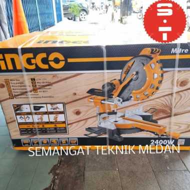 BM2S24007 MITER SAW MITERSAW SLIDING GERGAJI KAYU ALUMINIUM 12" INGCO