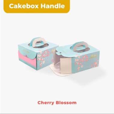 Cake Box Handle - Cherry Blossom - 22 X 22