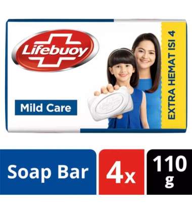 Promo Harga Lifebuoy Bar Soap Mild Care per 4 pcs 110 gr - Blibli