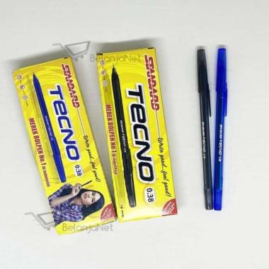 Pen | Pulpen Standard Tecno 0.38 mm [1 LUSIN] Hitam