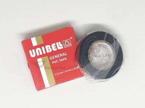 Unibell Isolasi Kabel Listrik Warna Hitam 0.13 mm x 16 mm x 20 meter