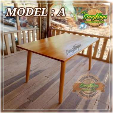 Meja kayu minimalis meja kerja meja belajar meja lesehan meja kopi 120 x 80 cm tinggi meja 40 cm