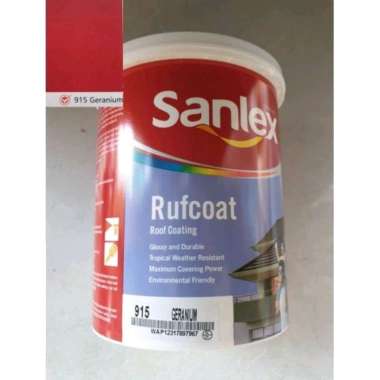 cat genteng roof paint rufcoat roof coating sanlex warna geranium