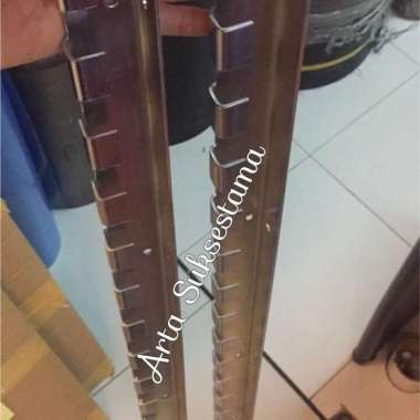 Bracket Rel Penggantung Tirai PVC 100cm Stainless Steel