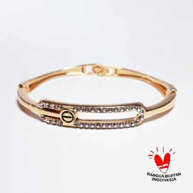 Vee GW51 Lapis Emas 18K Kristal Swarovski  Gelang Wanita Golds