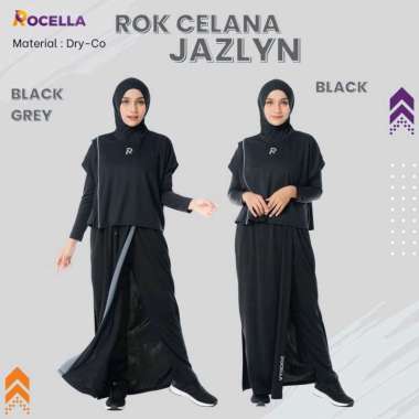 BAWAHAN OLAHRAGA WANITA JAZLYN ROCELLA ROK CELANA OLAHRAGA SYARI L-XL black