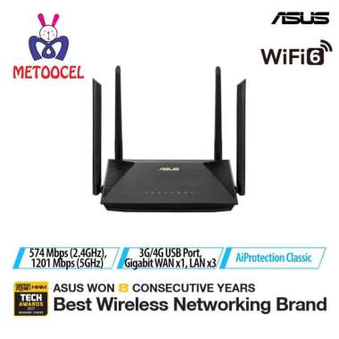 ASUS RT-AX53U AX1800 Dual Band WiFi 6 Wireless Router with AiMesh