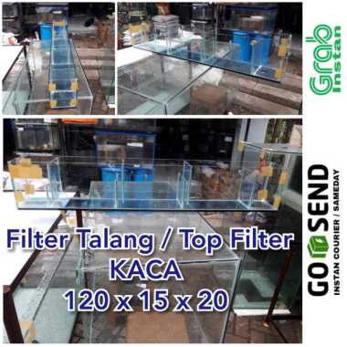 Filter Talang Kaca Aquarium / Top Filter 120x15x20 Multivariasi Multicolor