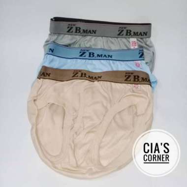 [3pcs] Celana Dalam PRIA NEW ZB MAN Karet Boxer Bahan Katun | Celana Dalam Pria Karet Boxer Campur 3