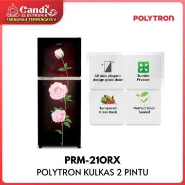 POLYTRON Kulkas 2 Pintu Kapasitas 210 Liter PRM-21ORX