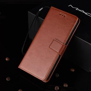 Leather Case Xiaomi Redmi GO Flip Cover - Xiaomi Redmi Go BROWN