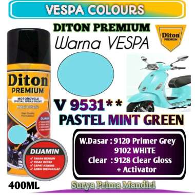 V 9531** PASTEL MINT GREEN DITON PREMIUM PASTEL MINT GREEN 400cc Cat Semprot Pylox Pilok Pylok / Dit