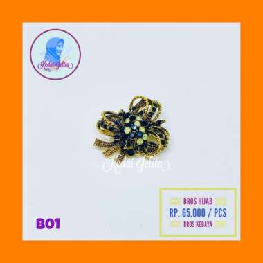 Kedai Jelita - Bros Kebaya Bros Hijab B01 - Klasik Etnik Vintage Turki