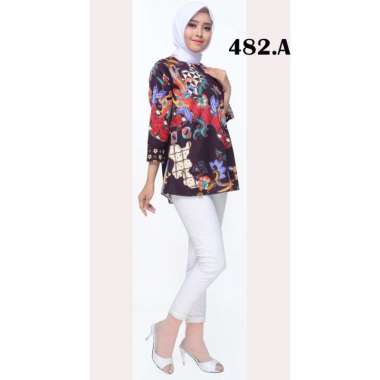 Batik Wanita - Atasan Batik 311 - 211 - 482 Size XL 482 Brown B size XL