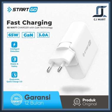 STARTGO kepala charger fast charging 65w fast charger quick charge 3.0