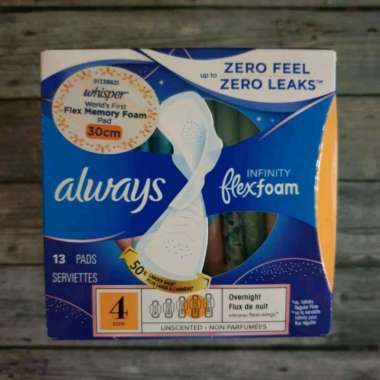 Whisper Always Infinity Flexfoam Pembalut Singapore