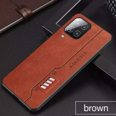 CASE SAMSUNG M22 CASING SLIM KULIT KAIOUYUE DESAIN ORIGINAL SOFT CASE Cokelat