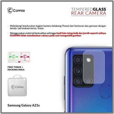 Samsung A21s - Copper Tempered Glass Kamera