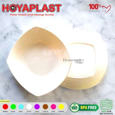 HOYAPLAST 1/2 & 1 Lusinan Piring Segi Makan 2 Ukuran 9,5in & 10,5in 9,5in 1 Lusin Putih