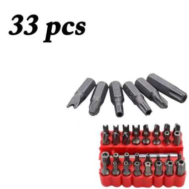 Kepala Mata Obeng Screwdriver Hollow Bit 33 PCS - J682 Hitam