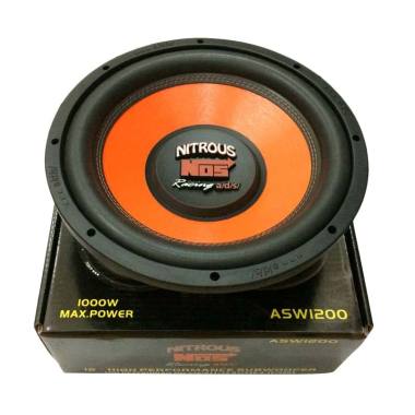 ADS ASW1200 Nitrous NOS 12" Nitrous ASW 1200 Double Coil Bass Speaker Subwoofer [1000 Watt/ 12 Inch]
