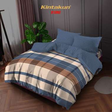 Kintakun Bedcover Set Rumbai 160x200 Motif Minimalis Aesthetic Bunga Dluxe Microtex 39cm Damara