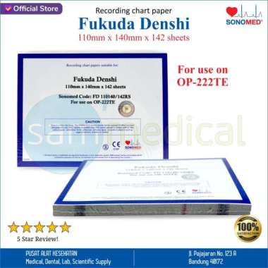 Sonomed Kertas ECG EKG Fukuda Denshi 110mm x 140mm x 142sheet