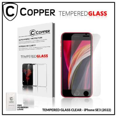 iPhone 9 / SE 2020 - COPPER TEMPERED GLASS FULL CLEAR