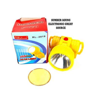 Rolinson Senter Kepala RL2019 2019 Batu Baterai Mata Satu LED 1W