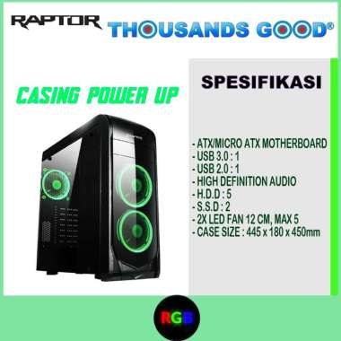 casing power up raptor 1801 black strike