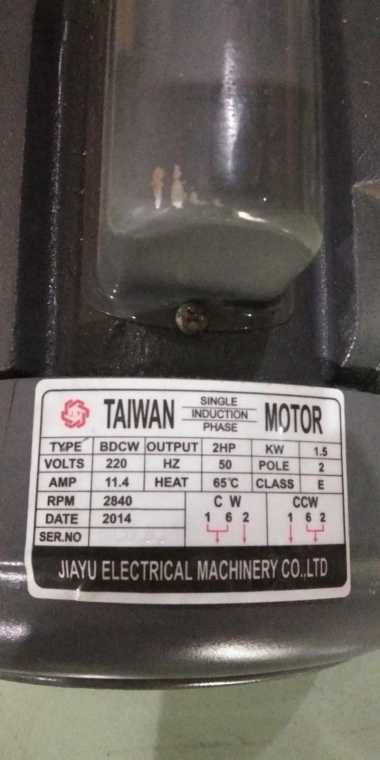 2 HP 1 Phase Jiayu Dinamo/Elektro Motor/Electro Motor 2P/4P 1440 RPM