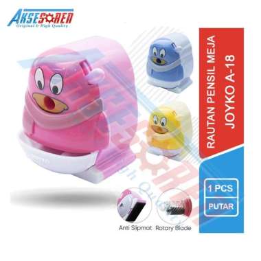 Aksesoren Rautan Pensil Putar Joyko A-18 / Serutan Putar Karakter Lucu / Kerokan Pinsil / Penserut P