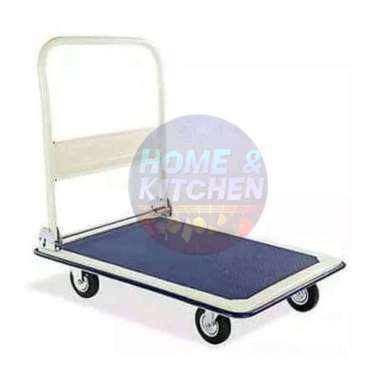 Trolley Lipat Gerobak Besi Hand Truck Loading 150kg Troli Pengangkut Barang Biru 150 kg