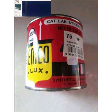 cat minyak kayu besi emco lux warna biru samudra 200 ml