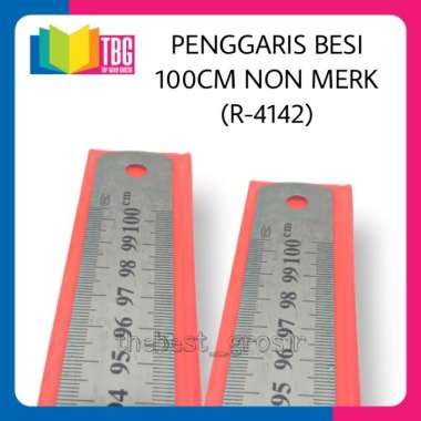 1 PCS PENGGARIS BESI 100CM NON MERK (R-4142) - RULER MISTAR GARISAN PANJANG 100 CM