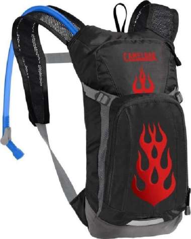Tas Sepeda Camelbak Kids Mini M.U.LE 50 oz Hydration Pack Black Flame