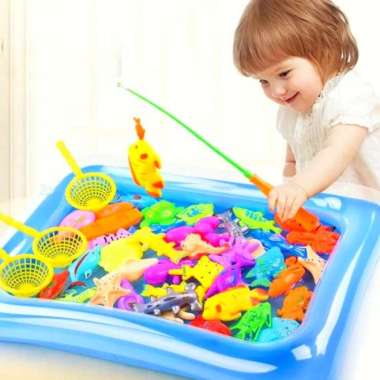 Mainan anak pancingan kolam ikan magnet pancing ikan anak