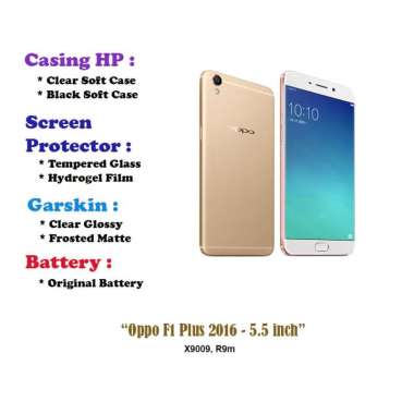 Oppo F1 Plus 2016 - 5.5 inch - Case - Screen Protector - Battery - Dll Clear Hard Case