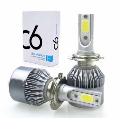 OEM C6 Silver H4 Lampu Utama Mobil LED Headlight H4