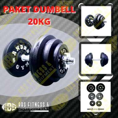 Paket Barbel/Dumbel 20kg Diameter 2,5cm