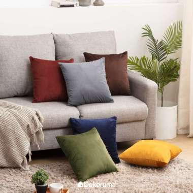 Dekoruma Duro Sarung Bantal Sofa 40x40 cm - Cushion Cover Brown